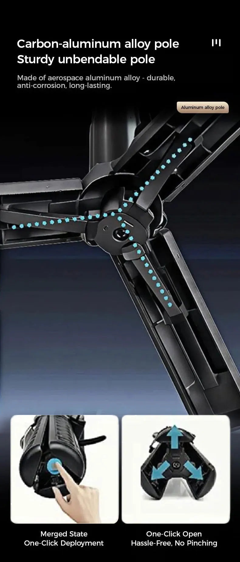 4-in-1 Multifunctional Magnetic mini Selfie Stick with 360° Rotation Wireless Bluetooth Control Magnetic Phone Holder