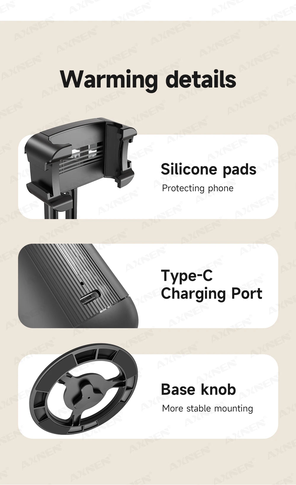 AI Auto-Tracking Phone Gimbal 360° Rotating Face Tracking Stabilizer Portable Desktop Holder for Live Streaming & Photo Shooting