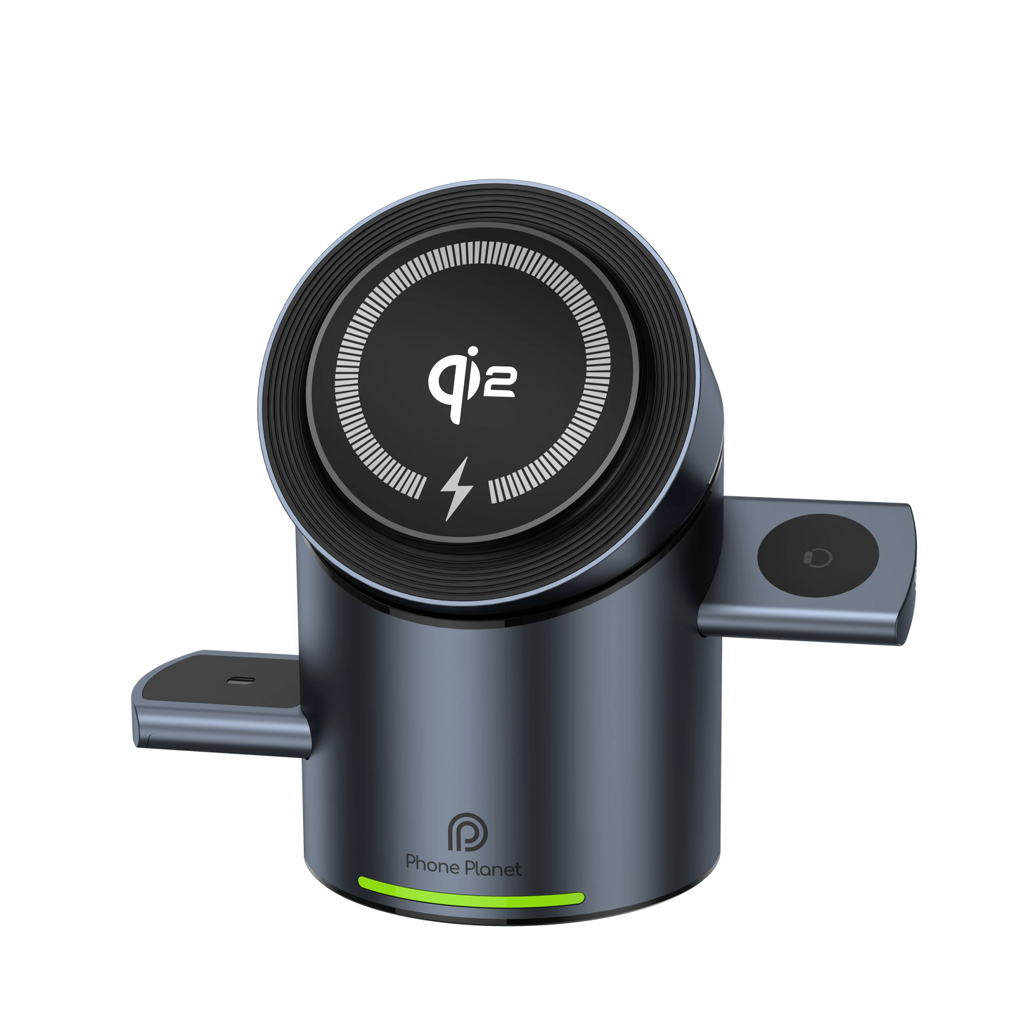 New Truly Qi2 3In1 15W Magnetic Touch Button Wireless Charger for Iphone Android IOS Phones Smart Watches Fast Charging Station