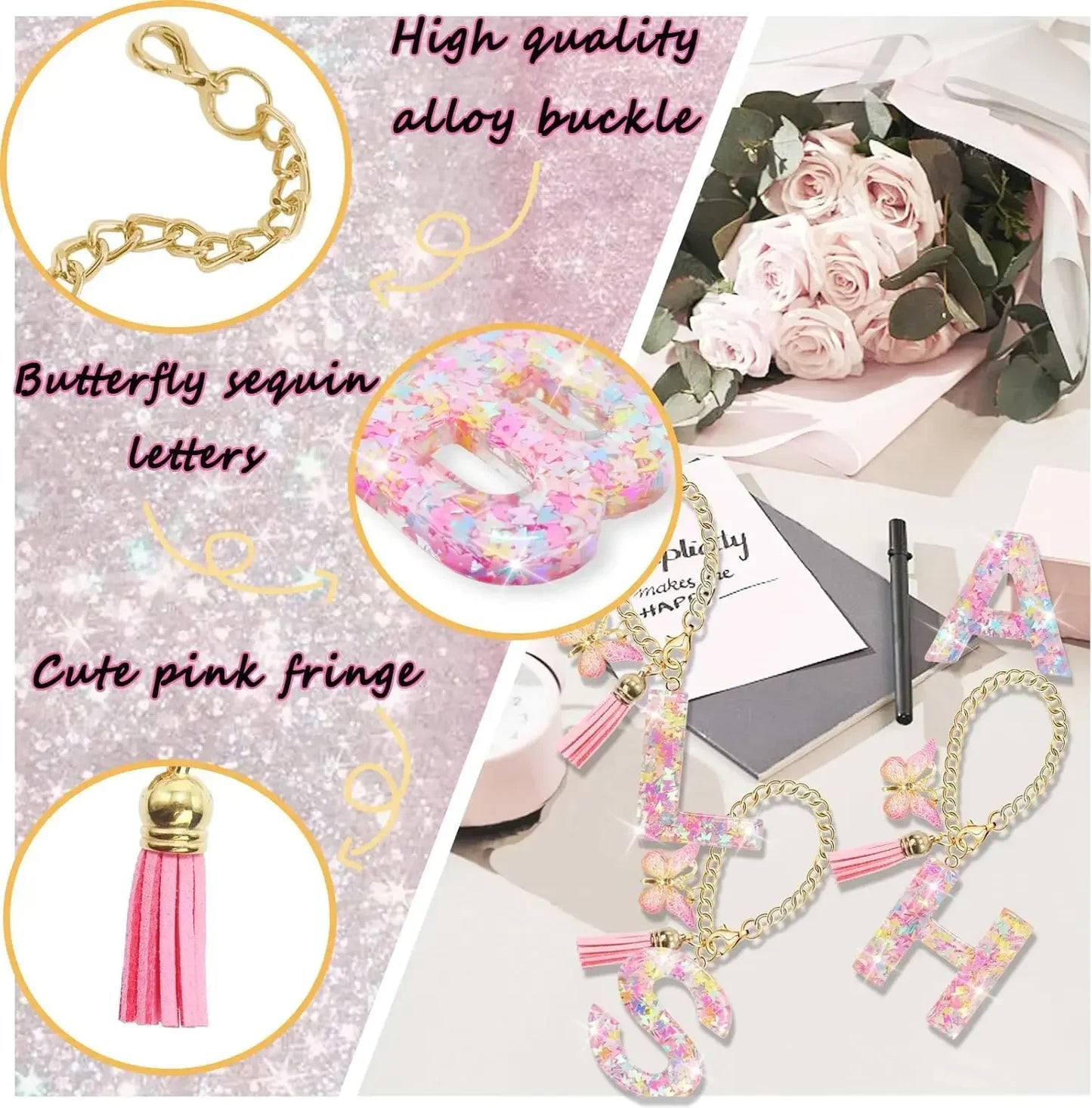 8PCS Cup Accessories Set for Stanley 30oz 40oz Tumbler Straw Topper Cover Cap Boot,Spill Proof Stopper Charm Initials Sticker