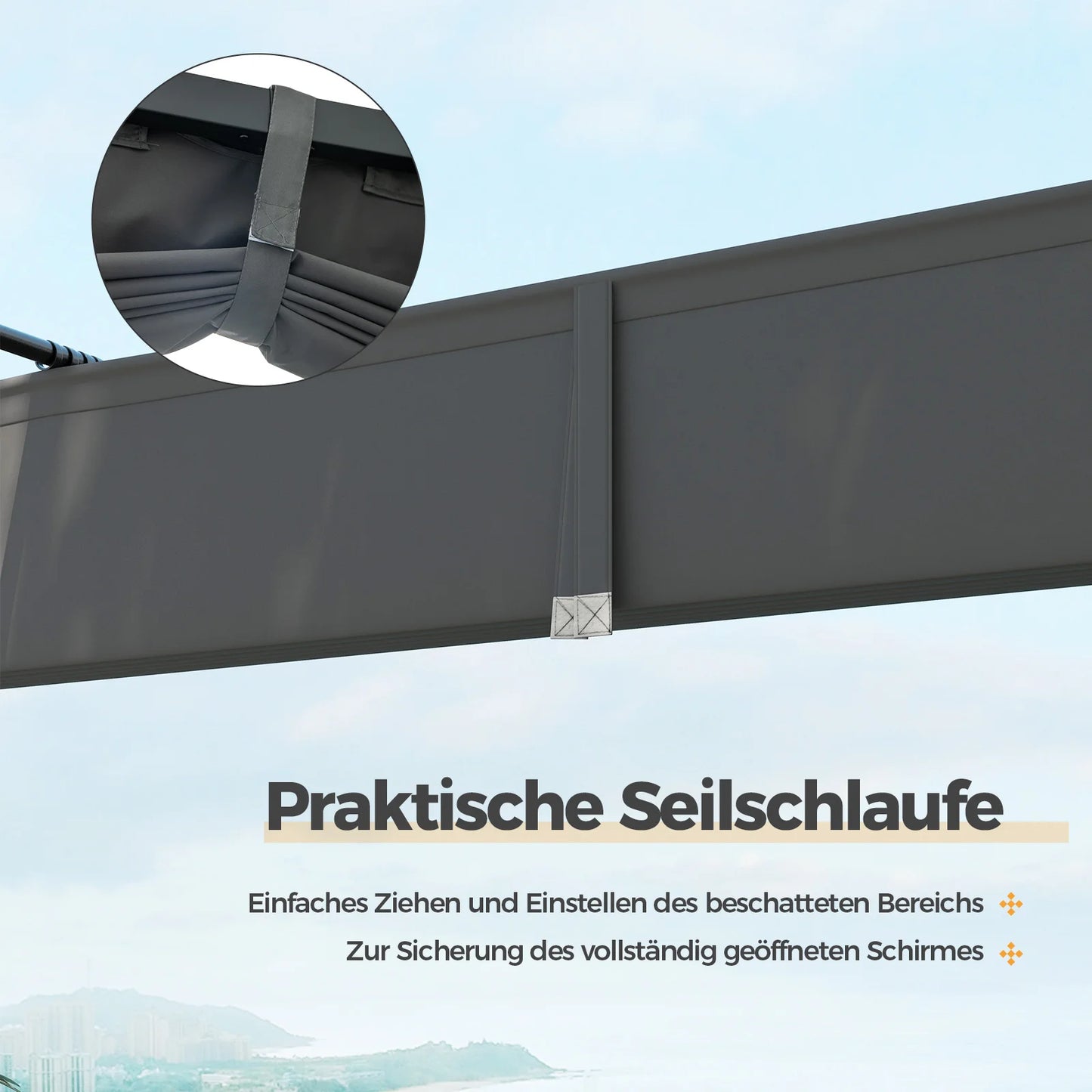 Pergola with sliding roof, 3.1x3.1 m pavilion waterproof stable winter resistant, garden pavilion with sturdy metal pillars for terrace