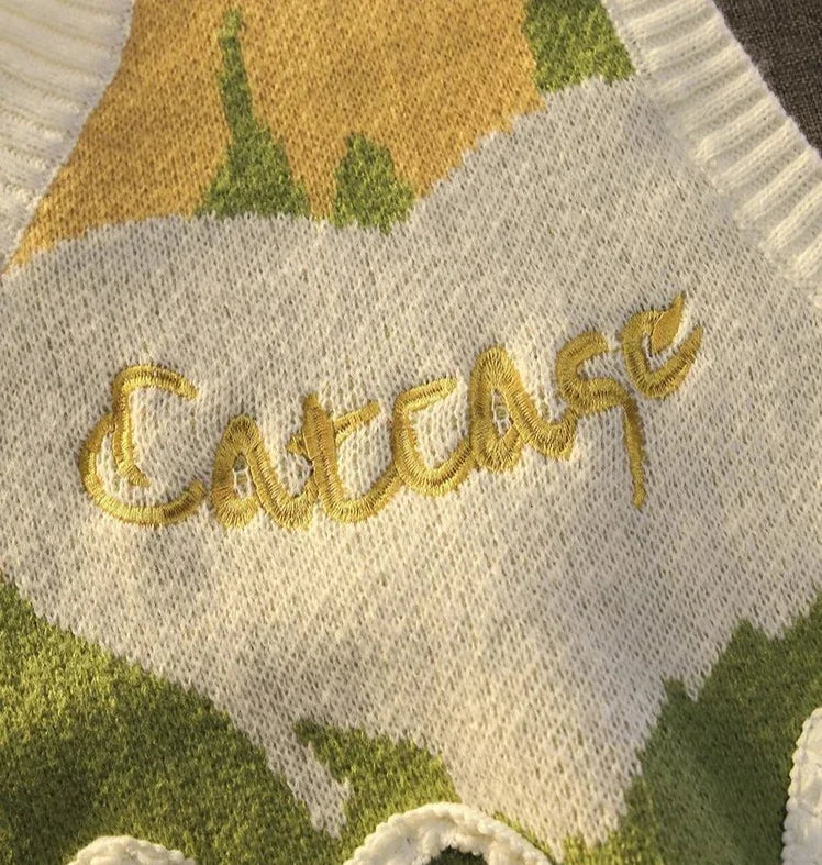 Knitwear Waistcoat Sleeveless Loose Fit Sweater Man Y2k Original Designer Woven Elegant Knit Vests for Men New In Top Aesthetic